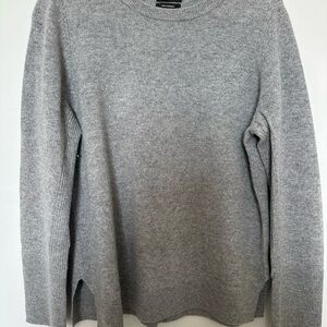 Halogen 100% Cashmere Gray Crew L/S Crew Neck Sweater Relaxed Fit Size Large